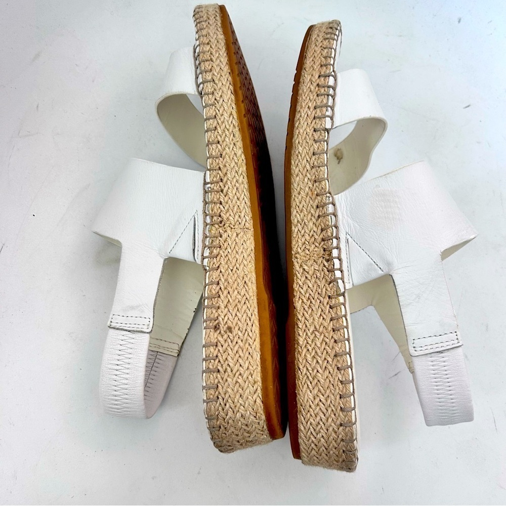 COLE HAAN Pinch Cloudfeel White Leather Espadrille Slingback Sandals Size 10 - Picture 10 of 13